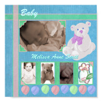 Pastels Teddy Bear Scrap Book Page posters by Customizables Pastels Teddy Bear Scrap Book Page posters