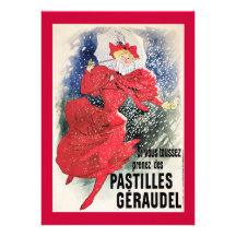Pastilles Geraudel, 1895 Art Nouveau Custom Invitations
