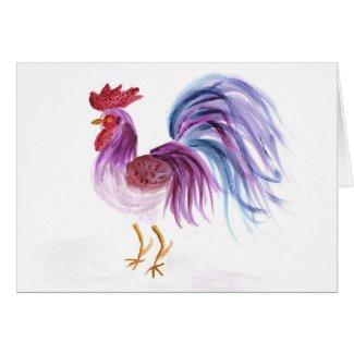 Pastle Rooster by Wendy C. Allen card