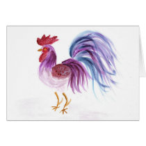 Pastle Rooster by Wendy C. Allen cards by eelkat Pastle Rooster by Wendy C. Allen cards