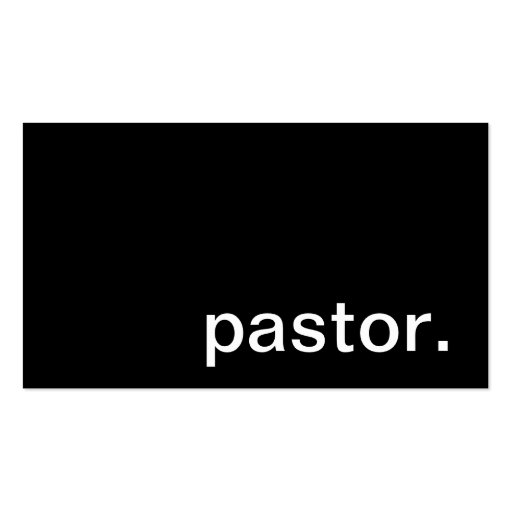Pastor Business Card (front side)