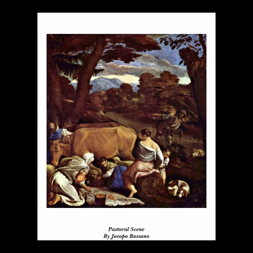 Pastoral Scene By Jacopo Bassano Print