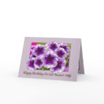 Pastor's Wife's Birthday Card with Petunias