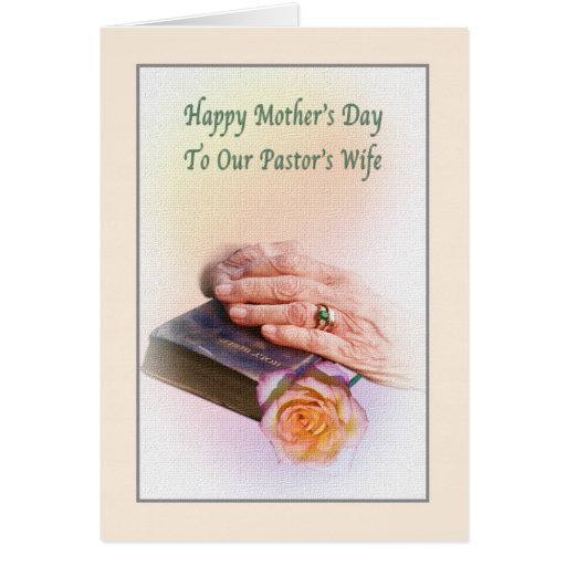 Pastor's Wife's Mother's Day Card | Zazzle