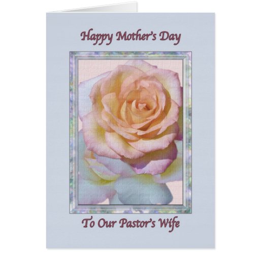Pastor's Wife's Mother's Day Card | Zazzle