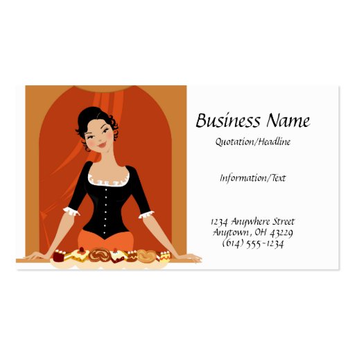 Pastries Lady Business Card (front side)