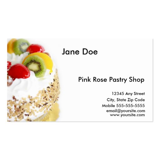 Pastry Business Card (front side)