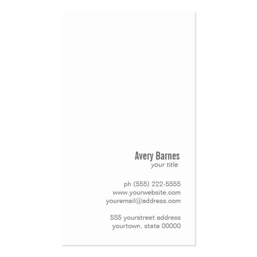 Pastry Chef Baking Cupcake Modern Simple Business Cards (back side)