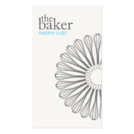 Pastry Chef Baking Whisk Modern Simple Business Cards
