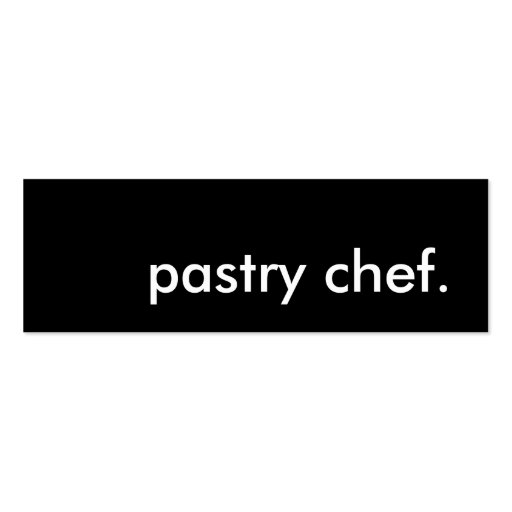 pastry chef. business card template