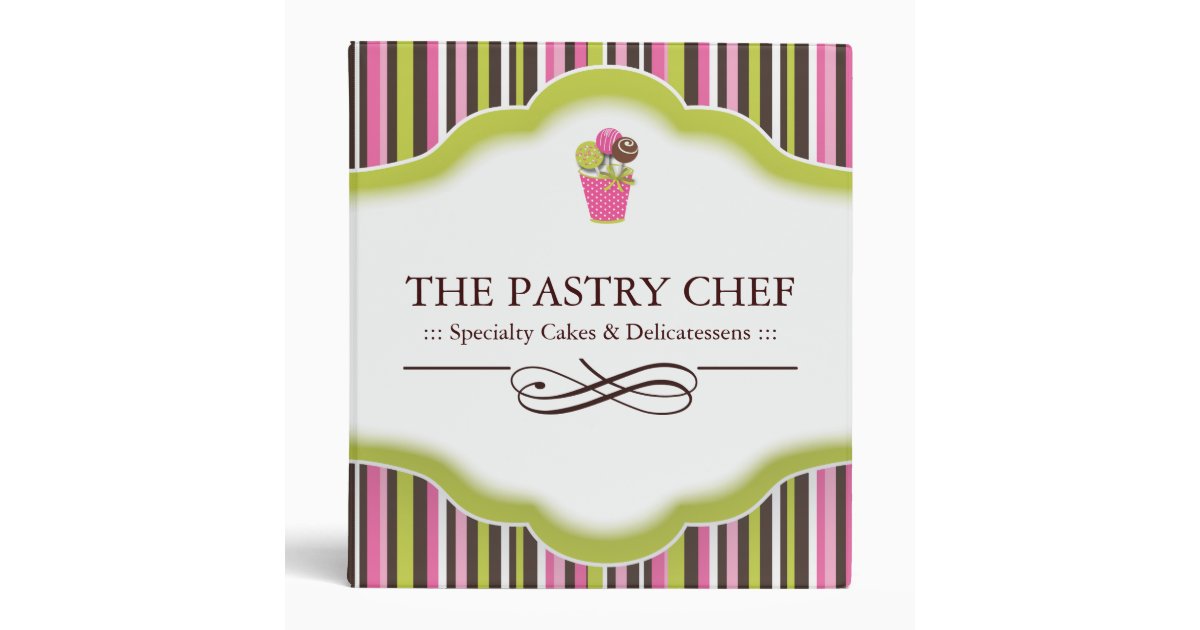 Pastry Chef Portfolio Binder Zazzle