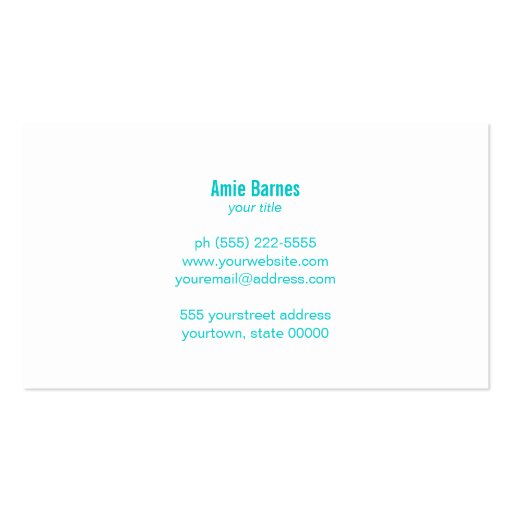 Pastry Chef Whisk Turquoise Blue Bakers Business Cards (back side)