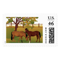 Pasture Horses Stamp