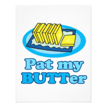 pat my butt butter funny food design pun invitations