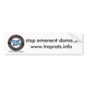 patch logo, stop emenent domainwww.traprats.info bumper stickers