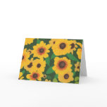 Patch of Sunflowers Painting on Greeting Cards cards