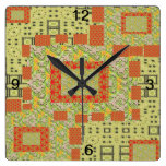 patch work clock wall clocks