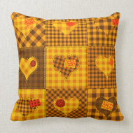 Patch-work Heart Quilt throwpillow