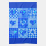 Patch-Work Quilt Heart ~ Blue Kitchen Towels