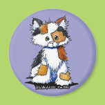 Patches Calico Kitty Round Magnet
