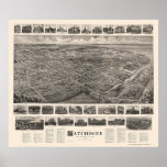 Patchogue, NY Panoramic Map - 1906 posters