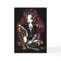 Patchouli Red and Gold Incense Fairy Card
