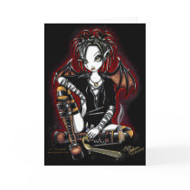 Patchouli Red and Gold Incense Fairy Card by mykajelina Patchouli Red and Gold Incense Fairy Card