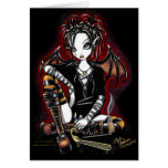 Patchouli Red and Gold Incense Fairy Card