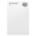 Patchwork 09 Tropical Sky Blue Stationery Paper