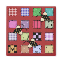 Patchwork and Bumble Bees magnets