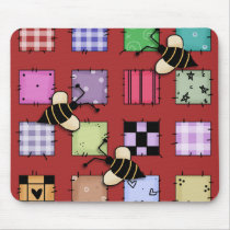 Patchwork and Bumble Bees mousepads