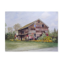 Patchwork Barn-postcard
