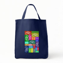 Patchwork Bicycles Art Canvas Bag