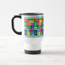 Patchwork Bicycles Art Mug