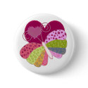 Patchwork Butterfly Heart buttons