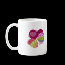 Patchwork Butterfly Heart mugs