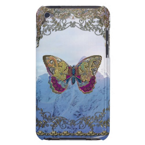 Patchwork Butterfly in Gold Over Mountains casemate_case