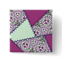 Patchwork Button - 13 by ArtbyJean Patchwork Button - 13