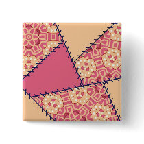 Patchwork Button - 19 by ArtbyJean Patchwork Button - 19