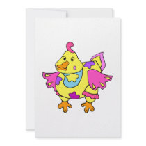 Patchwork Chicken Custom Invitation