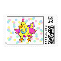 Patchwork Chicken Postage Stamps