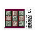 Patchwork Christmas postage