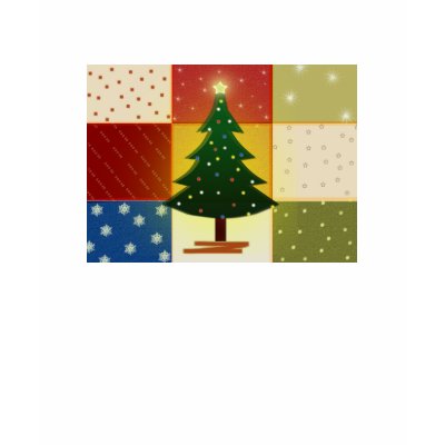 Patchwork Christmas tree T Shirts by perfectpostage