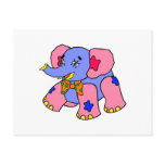 Patchwork Elephant Post Card