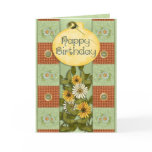 Patchwork Floral Birthday cards