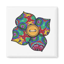 Patchwork Flower - 21 Magnets