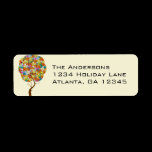 Patchwork Flower Tree Swirls Labels