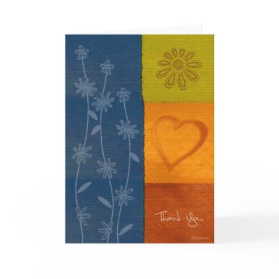 Patchwork Flowers2-Thank You Greeting Cards by William63