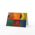 Patchwork Flowers-Greeting card