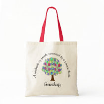 Patchwork Genealogy Tote Bag